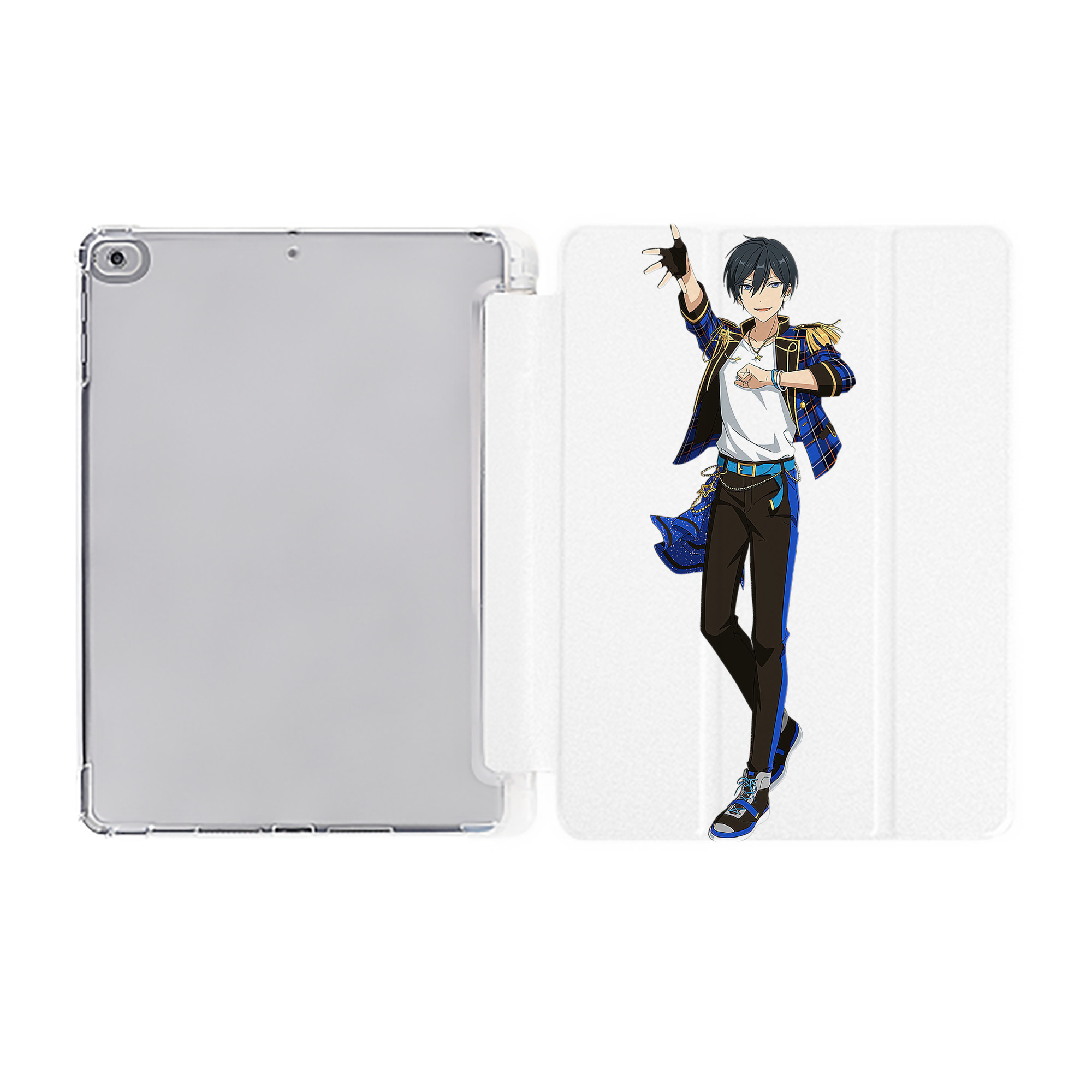 （画像用） あんさんぶるスターズ! Ensemble Stars IPad ケース ペン収納付き 三つ折りスタンド PUレザー×シリコン 対応機種9.5/10.5/10.9インチ